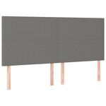 vidaXL Sommier à lattes de lit avec matelas Gris foncé 200x200cm Tissu