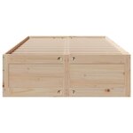 vidaXL Cadre de lit sans matelas avec tiroirs 120x190 cm bois de pin