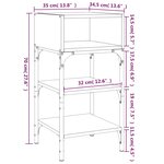vidaXL Table de chevet chêne marron 35x34 5x70 cm bois d'ingénierie