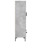 vidaXL Buffet haut gris béton 69 5x31x115 cm bois d'ingénierie