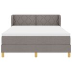 Lit à ressort vidaXL avec matelas en taupe  140x190 cm  tissu