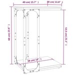 vidaXL Table d'appoint Chêne fumé 40x30x60 cm Bois d'ingénierie
