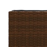 vidaXL Jardinières avec 3 pots 2 Pièces marron 105x30x32cm résine tressée