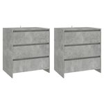 vidaXL Buffets 3 Pièces Gris béton Bois d'ingénierie
