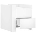 vidaXL Table de chevet blanc 45x50x50 cm bois d’ingénierie
