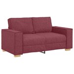 vidaXL Canapé 2 places Rouge vin 160x78x84 cm Tissu