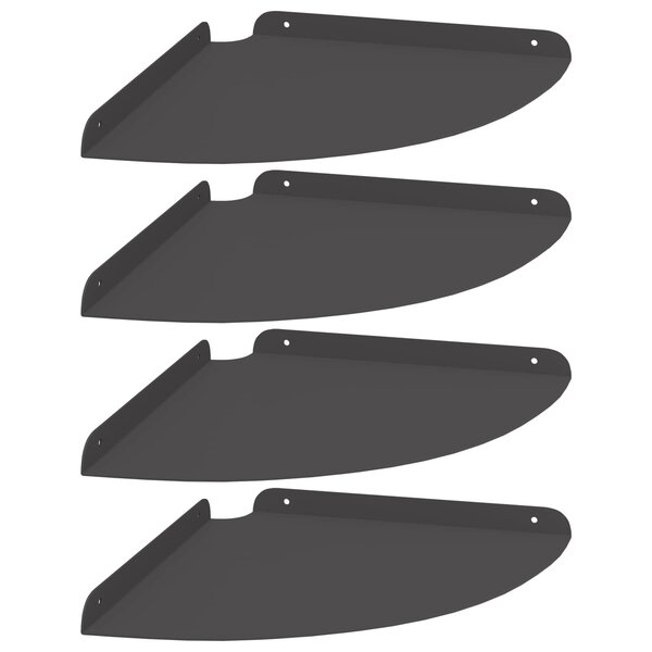 vidaXL Étagère flottante avec étagère 4 Pièces Noir 30 x 30 x 2 cm