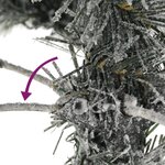 vidaXL Sapin de Noël artificiel avec neige floquée 210 cm PVC et PE