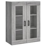vidaXL Buffet haut Sonoma gris 69 5x34x180 cm Bois d'ingénierie
