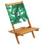 vidaXL Chaises de jardin pliantes lot de 8 vert tissu et bois massif