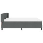 vidaXL Lit à ressorts avec matelas Gris foncé 200 x 180 cm Polyester