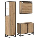 vidaXL Ensemble de mobilier de salle de bain 3 Pièces Chêne artisanal