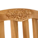 vidaXL Chaise en rose sculptée à la main 2 Pièces Naturel