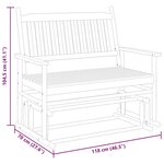 vidaXL Banc balancelle blanc 118x70x104 5 cm bois massif de peuplier