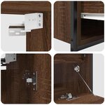 vidaXL Ensemble de mobilier de salle de bain avec étagère 5 Pièces Marron