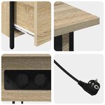 vidaXL Cabinet de chevet avec tiroir Chêne sonoma 60 x 30 x 61 cm