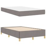 vidaXL Cadre de lit avec matelas Taupe 120 x 190 cm tissu