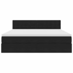 vidaXL Lit de rangement LED avec matelas Noir 160 x 200 cm Velours