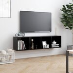 vidaXL Bibliothèque/Meuble TV Noir 143x30x36 cm
