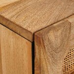 vidaXL Cabinet de chevet Naturel 50 x 33 x 60 cm Bois de mangue massif