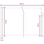 vidaXL Store latéral rétractable Sable 500 x 160 cm Polyester