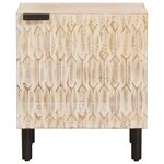 vidaXL Cabinet de chevet Blanc 40 x 33 x 46 cm Bois de mangue massif