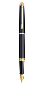 Waterman hemisphere stylo plume  noir mat  plume fine  encre bleue  coffret cadeau