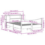 vidaXL Cadre de lit sans matelas cire marron 160x200cm bois pin massif