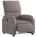 vidaXL Fauteuil inclinable électrique Taupe Tissu
