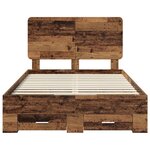 vidaXL Cadre de lit Bois ancien 120 x 190 cm Bois d'ingénierie