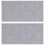 vidaXL Nez de marche Rectangulaire 2 Pièces Argenté 50 x 25 cm Aluminium