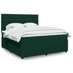 vidaXL Sommier à lattes de lit et matelas Vert foncé 180x200cm Velours