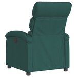 vidaXL Fauteuil inclinable Vert foncé Tissu