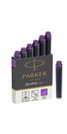 Parker quink 6 cartouches courtes stylo plume  encre violette