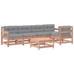 vidaXL Salon de jardin 6 Pièces avec coussins bois massif Douglas