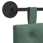 vidaXL Tête de lit suspendue Avec lumière LED Vert Mer Velours