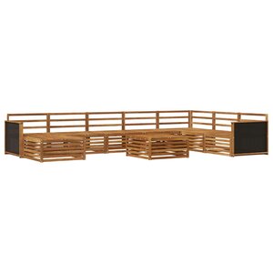 vidaXL Ensemble de canapés d'extérieur 9 pc Naturel