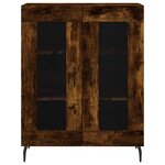 vidaXL Buffet haut Chêne fumé 69 5x34x180 cm Bois d'ingénierie