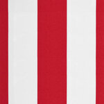 vidaXL Tissu de remplacement pour auvent rayures rouges et blanches