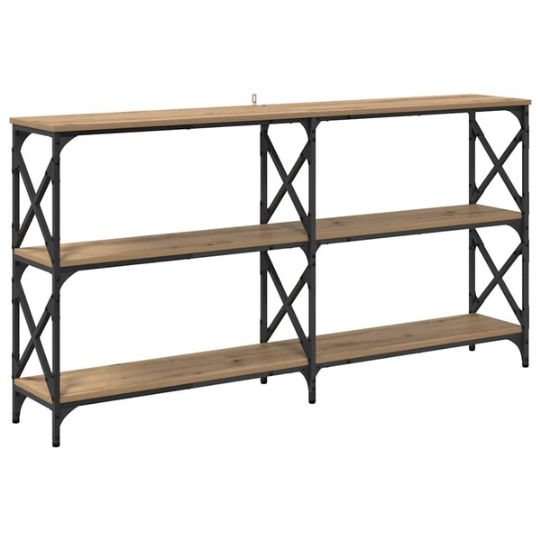 vidaXL Table console chêne artisanal 156 x 28 x 80 5 cm