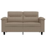 vidaXL Canapé à 2 places Taupe 120 cm Tissu microfibre