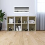 vidaXL Bibliothèque/Buffet blanc et chêne sonoma bois d'ingénierie