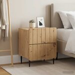 vidaXL Cabinet de chevet 2 pc Chêne artisanal 43 x 34 5 x 49 5 cm