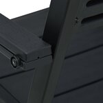 vidaXL Chaises de jardin lot de 2 Noir PEHD Aspect de bois