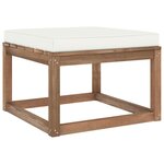 vidaXL Salon palette de jardin 7 Pièces et coussins Bois de pin imprégné