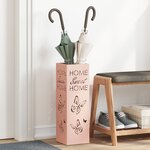 vidaXL Porte-parapluies Rose Métal Moyenne Décorations