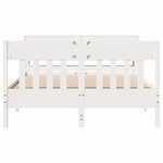 vidaXL Cadre de lit sans matelas blanc 120x190 cm bois de pin massif