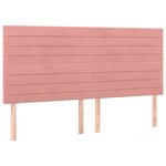 vidaXL Tête de lit à LED Rose 160x5x118/128 cm Velours