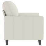 vidaXL Canapé à 2 places Crème 120 cm Velours