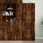 vidaXL Buffet haut chêne fumé 30x42 5x185 cm bois d'ingénierie